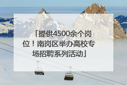 提供4500余个岗位！南岗区举办高校专场招聘系列活动