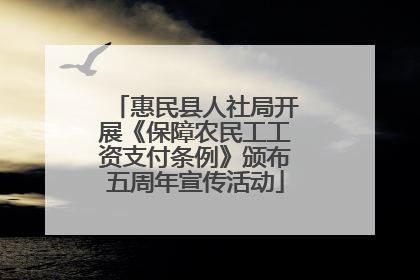 惠民县人社局开展《保障农民工工资支付条例》颁布五周年宣传活动