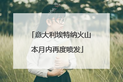 意大利埃特纳火山本月内再度喷发