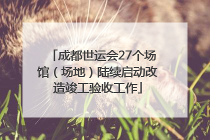 成都世运会27个场馆（场地）陆续启动改造竣工验收工作