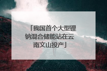 我国首个大型锂钠混合储能站在云南文山投产