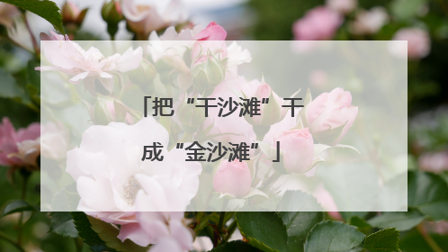 把“干沙滩”干成“金沙滩”