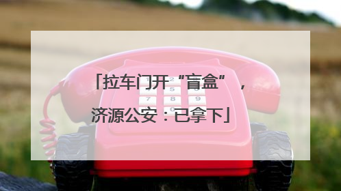 拉车门开“盲盒”，济源公安：已拿下