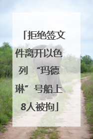 拒绝签文件离开以色列 “玛德琳”号船上8人被拘