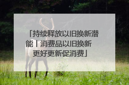 持续释放以旧换新潜能丨消费品以旧换新 更好更新促消费