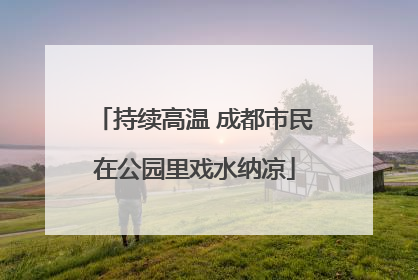 持续高温 成都市民在公园里戏水纳凉