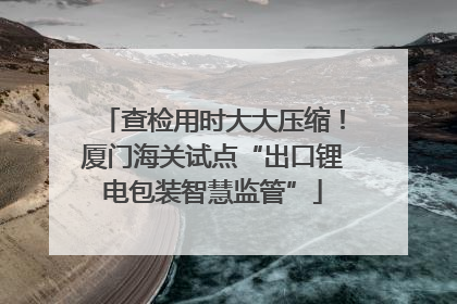 查检用时大大压缩！厦门海关试点“出口锂电包装智慧监管”