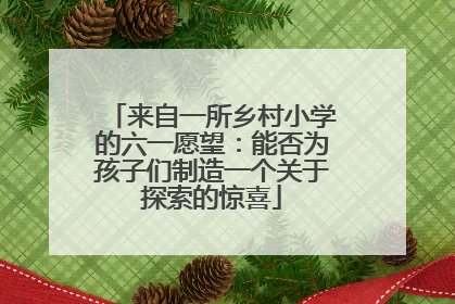 来自一所乡村小学的六一愿望：能否为孩子们制造一个关于探索的惊喜