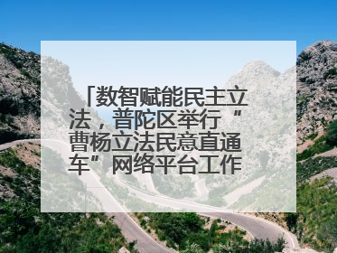 数智赋能民主立法，普陀区举行“曹杨立法民意直通车”网络平台工作推进会