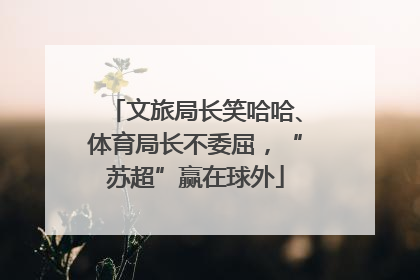 文旅局长笑哈哈、体育局长不委屈，“苏超”赢在球外