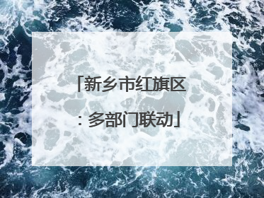 新乡市红旗区：多部门联动