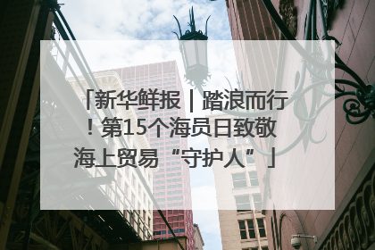 新华鲜报｜踏浪而行！第15个海员日致敬海上贸易“守护人”