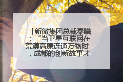 新微集团总裁秦曦：“当卫星互联网在荒漠高原连通万物时，成都的创新故事才真正开始”