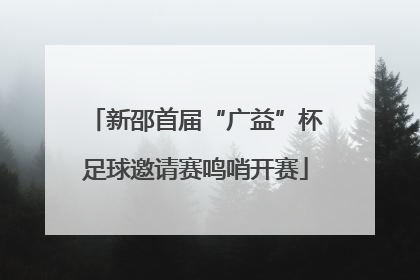 新邵首届“广益”杯足球邀请赛鸣哨开赛