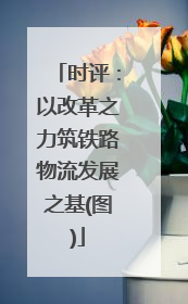 时评：以改革之力筑铁路物流发展之基(图)