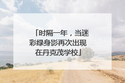 时隔一年，当迷彩绿身影再次出现在丹克茂学校