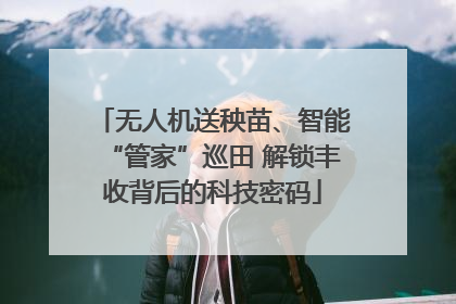无人机送秧苗、智能“管家”巡田 解锁丰收背后的科技密码