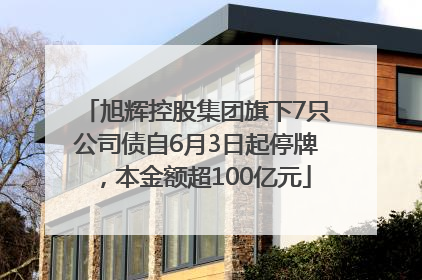 旭辉控股集团旗下7只公司债自6月3日起停牌，本金额超100亿元