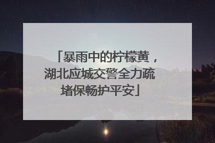 暴雨中的柠檬黄，湖北应城交警全力疏堵保畅护平安