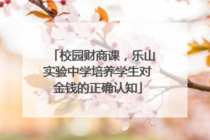 校园财商课，乐山实验中学培养学生对金钱的正确认知