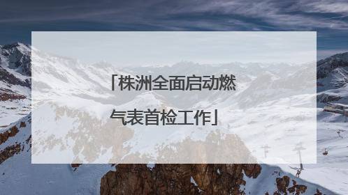 株洲全面启动燃气表首检工作