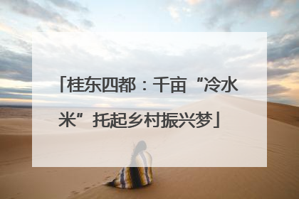 桂东四都：千亩“冷水米”托起乡村振兴梦