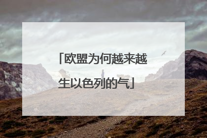 欧盟为何越来越生以色列的气