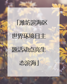 潍坊滨海区世界环境日主题活动点亮生态滨海