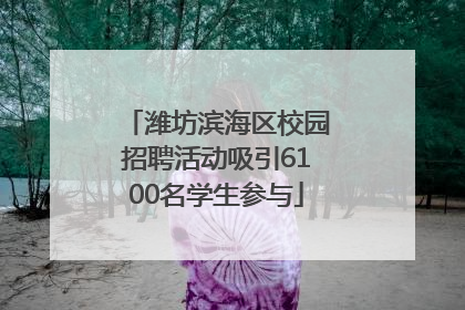 潍坊滨海区校园招聘活动吸引6100名学生参与