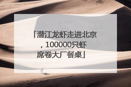 潜江龙虾走进北京，100000只虾席卷大厂餐桌