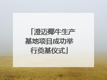 澄迈椰牛生产基地项目成功举行奠基仪式