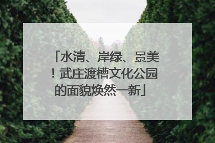 水清、岸绿、景美！武庄渡槽文化公园的面貌焕然一新
