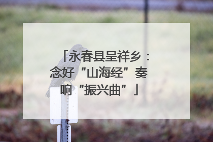 永春县呈祥乡：念好“山海经”奏响“振兴曲”