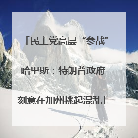 民主党高层“参战” 哈里斯：特朗普政府刻意在加州挑起混乱