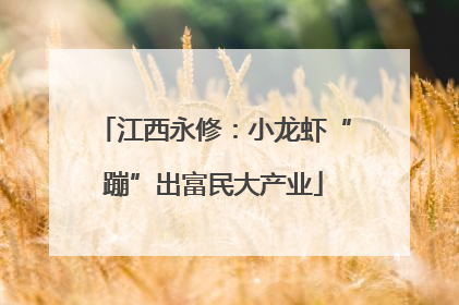 江西永修：小龙虾“蹦”出富民大产业