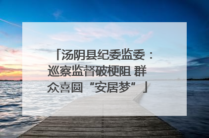 汤阴县纪委监委：巡察监督破梗阻 群众喜圆“安居梦”