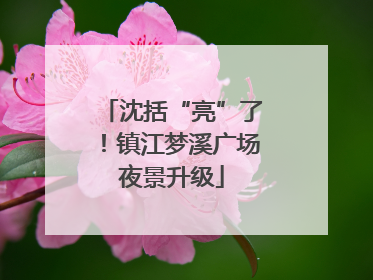 沈括“亮”了！镇江梦溪广场夜景升级