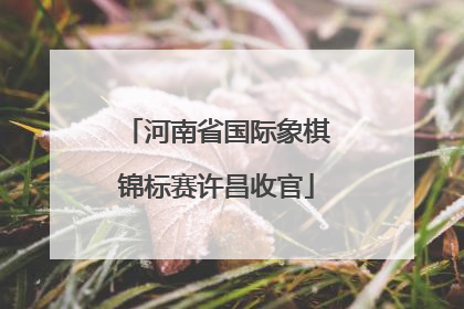 河南省国际象棋锦标赛许昌收官