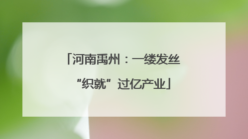 河南禹州：一缕发丝“织就”过亿产业