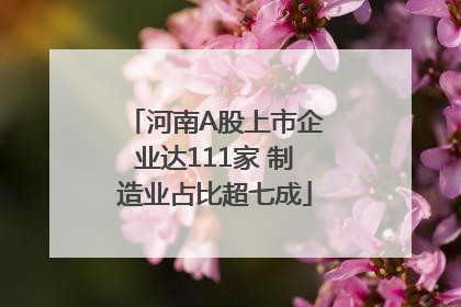 河南A股上市企业达111家 制造业占比超七成
