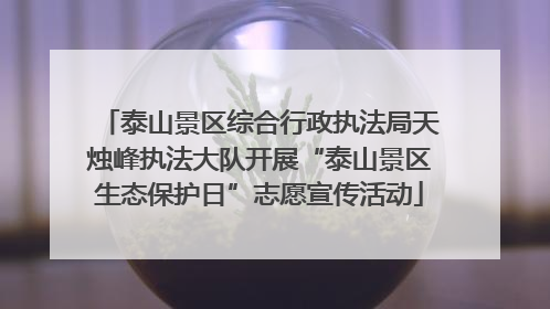 泰山景区综合行政执法局天烛峰执法大队开展“泰山景区生态保护日”志愿宣传活动