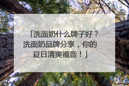 洗面奶什么牌子好？洗面奶品牌分享，你的夏日清爽福音！