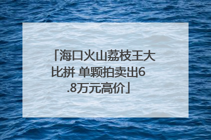 海口火山荔枝王大比拼 单颗拍卖出6.8万元高价
