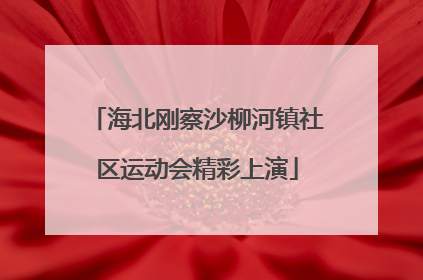 海北刚察沙柳河镇社区运动会精彩上演