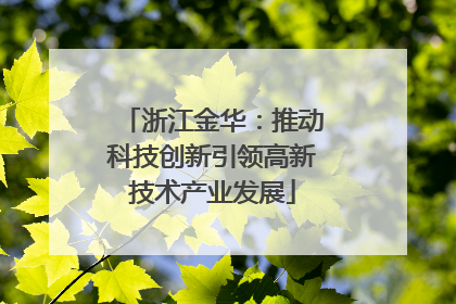 浙江金华：推动科技创新引领高新技术产业发展