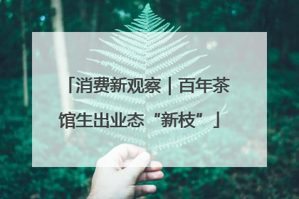 消费新观察｜百年茶馆生出业态“新枝”