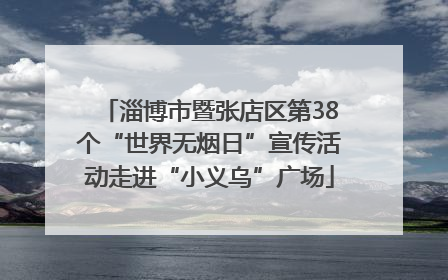 淄博市暨张店区第38个“世界无烟日”宣传活动走进“小义乌”广场