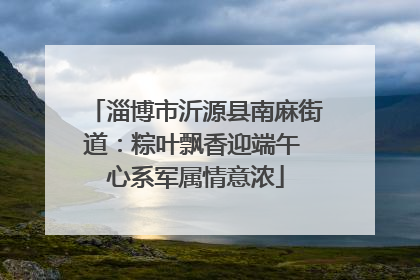 淄博市沂源县南麻街道：粽叶飘香迎端午 心系军属情意浓