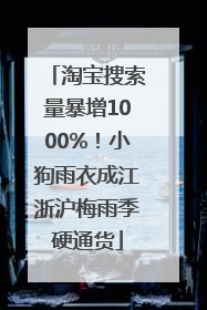淘宝搜索量暴增1000%！小狗雨衣成江浙沪梅雨季硬通货