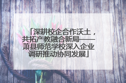 深耕校企合作沃土，共拓产教融合新局——萧县师范学校深入企业调研推动协同发展